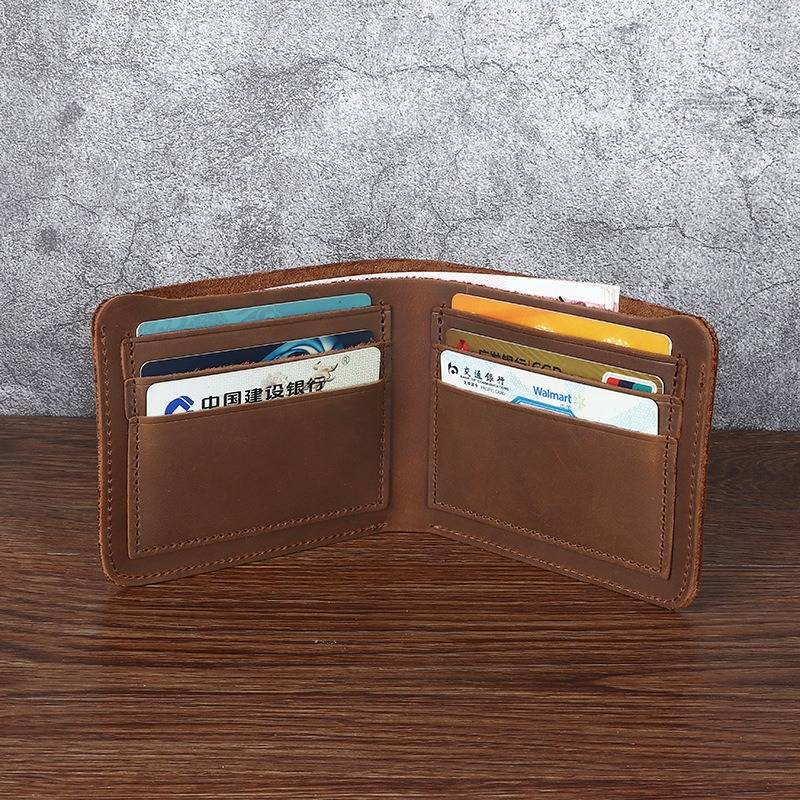 men slim leather wallet