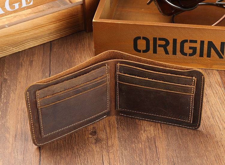 men slim leather wallet