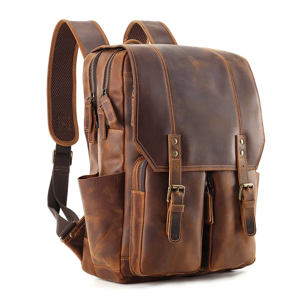 mens leather backpack 