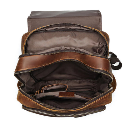 mens leather backpack 