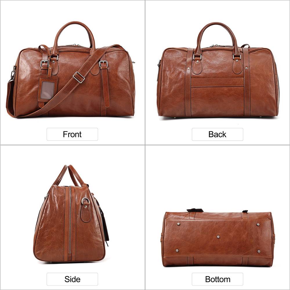 mens leather duffle bag