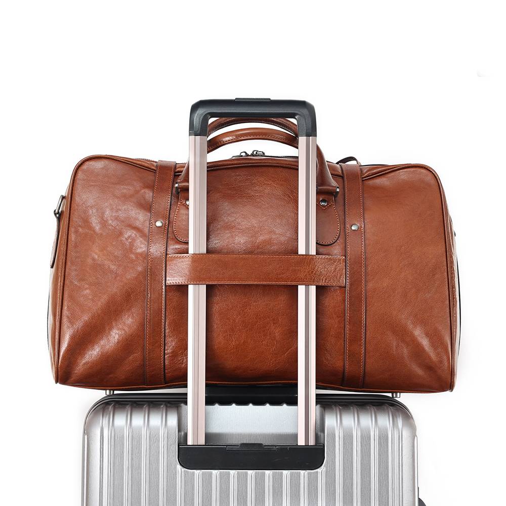 mens leather duffle bag