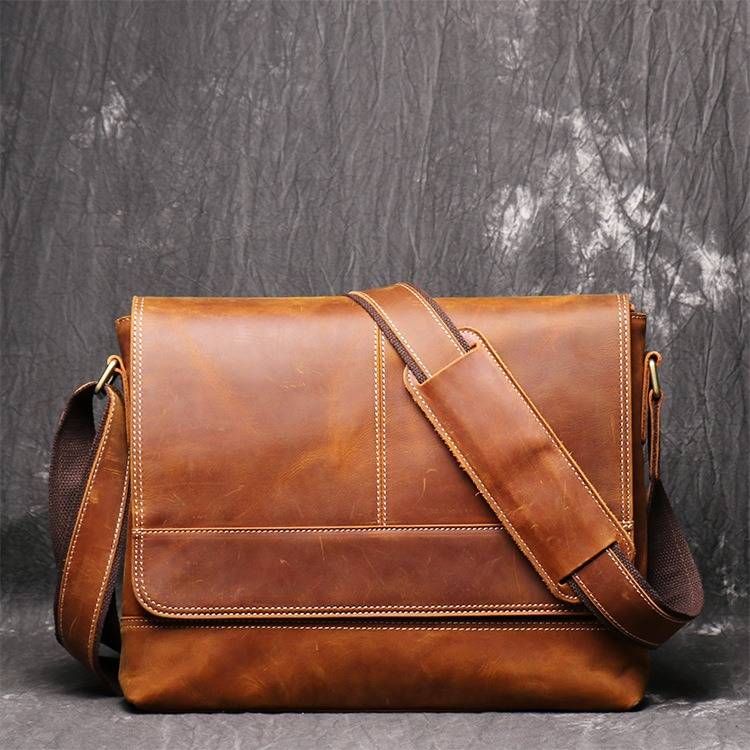 mens leather messenger bag