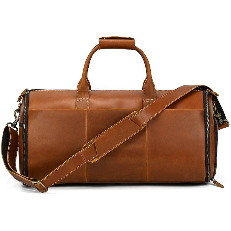 mens leather travel bag