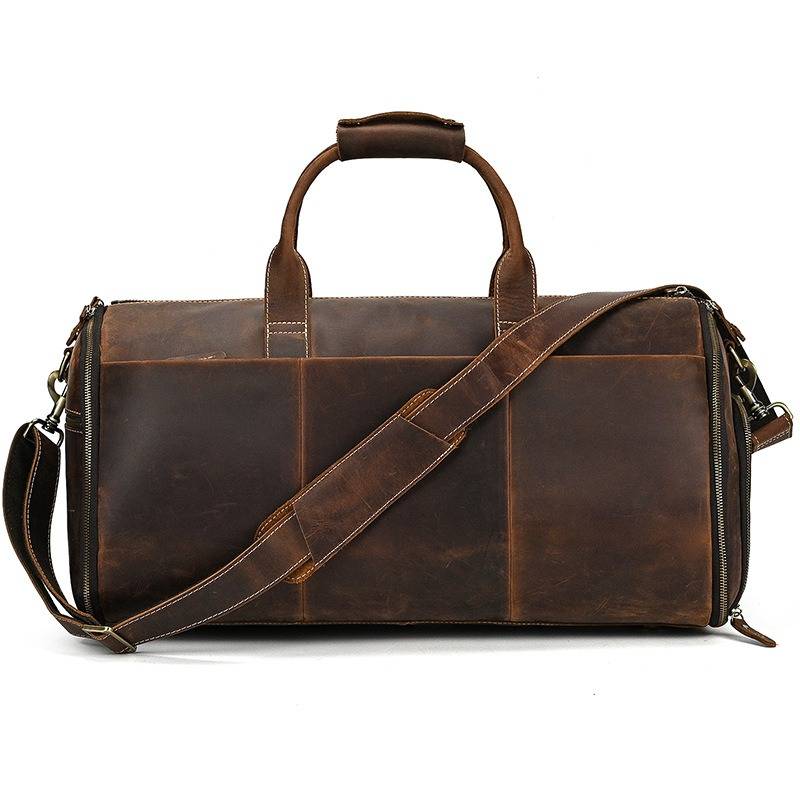 mens leather travel bag