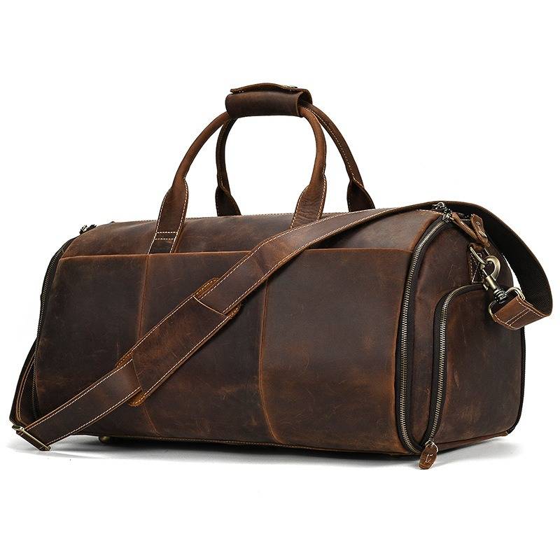 mens leather travel bag