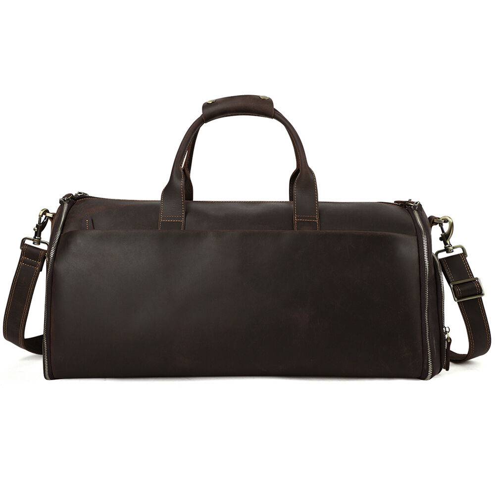 mens leather weekend bags