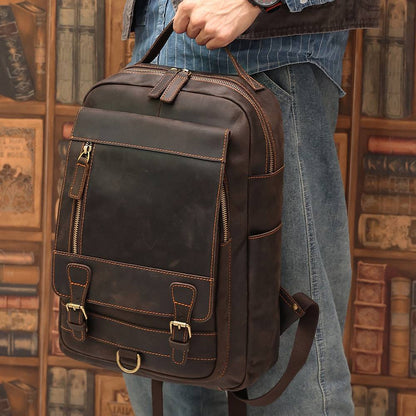 mens leathertravel backpack