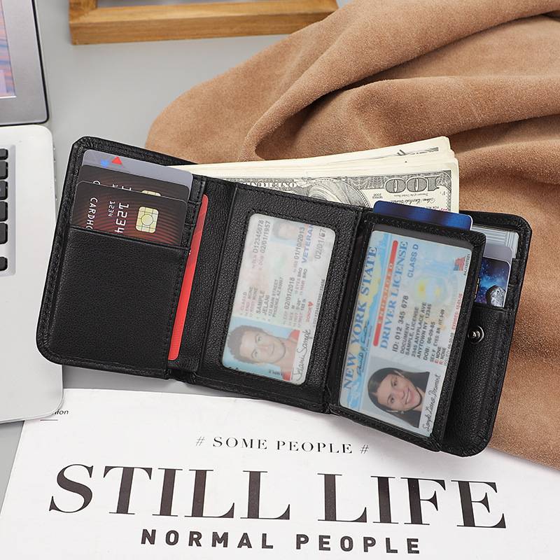 mens trifold leather wallet