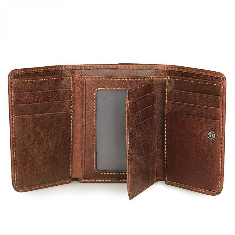 mens trifold leather wallet