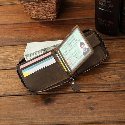 mens wallet with zipper