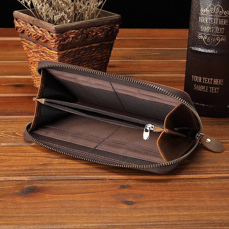 mens zipper wallet