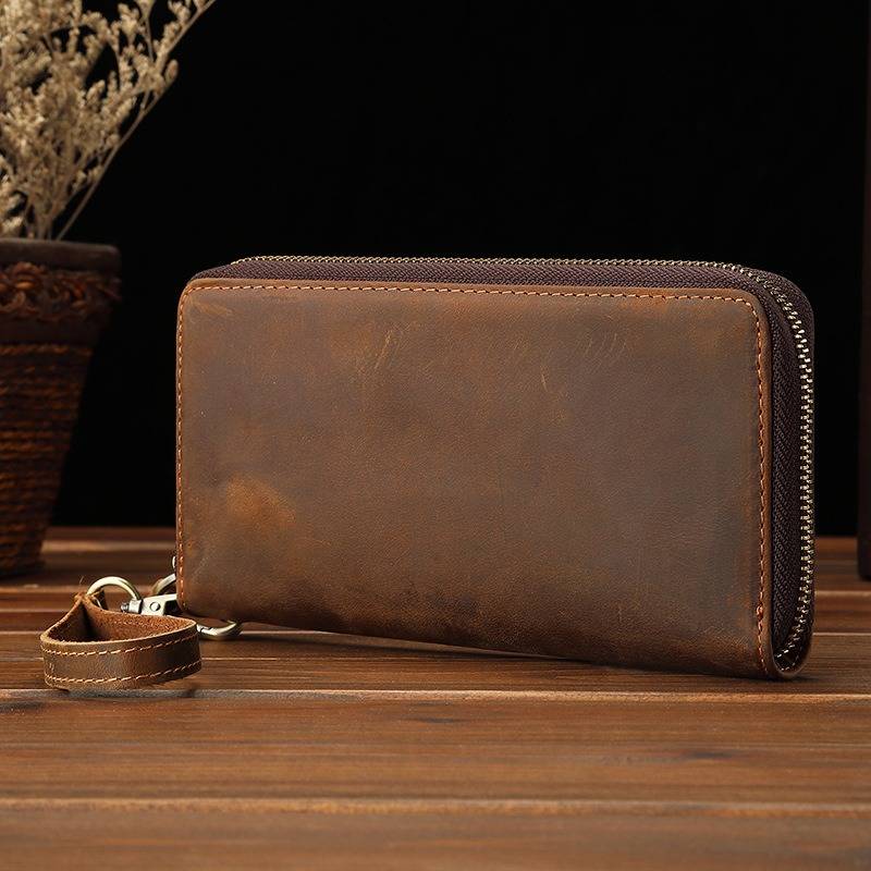 mens zipper wallet