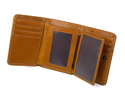 trifold leather wallet mens