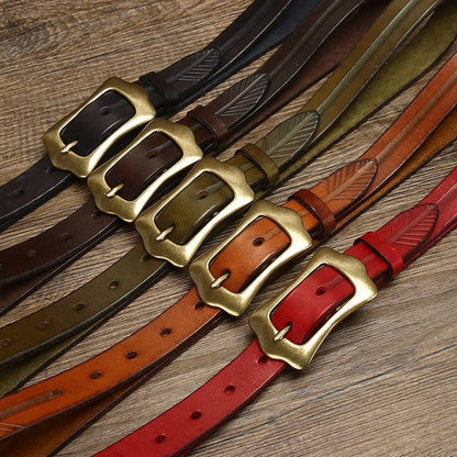 womens leather belts for jeans